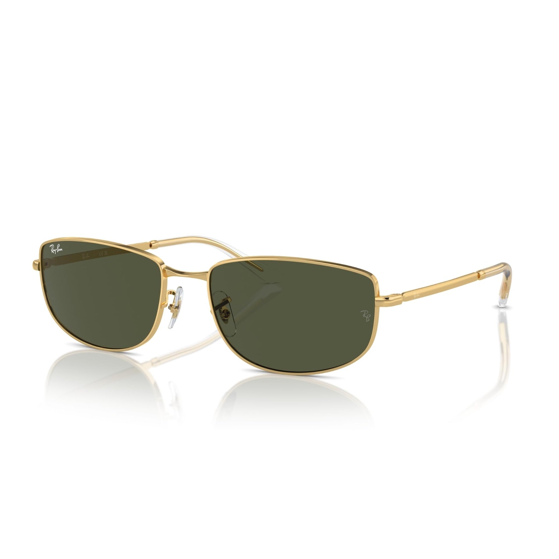 Ray-Ban RB3732 Sunglasses - Gold / Green / Small - 8056262042144
