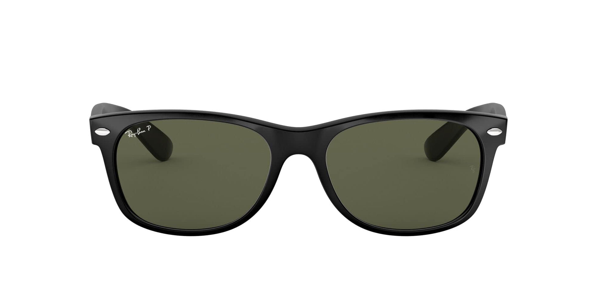 Ray-Ban New Wayfarer RB2132 Sunglasses - Black/Polarized Green / 58 mm - 8053672562569