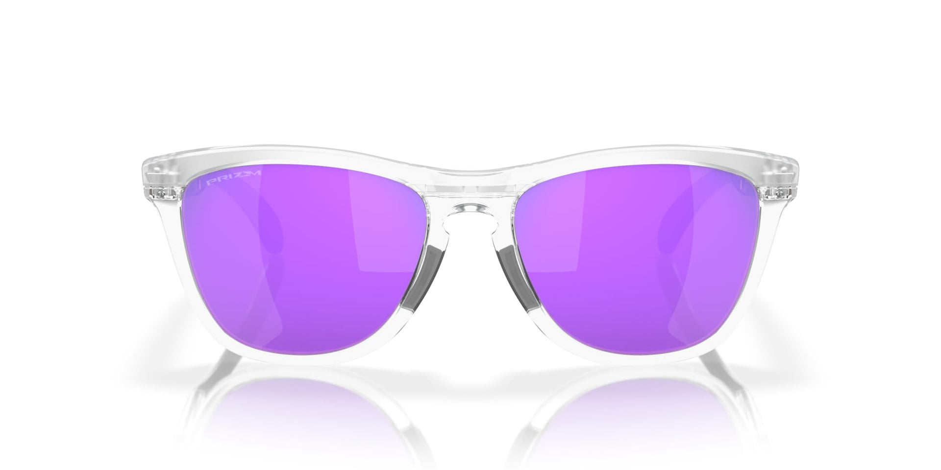 Oakley Frogskins Range Low Bridge Fit Sunglasses - Matte Clear/Prizm Violet / 55 mm - 888392623218