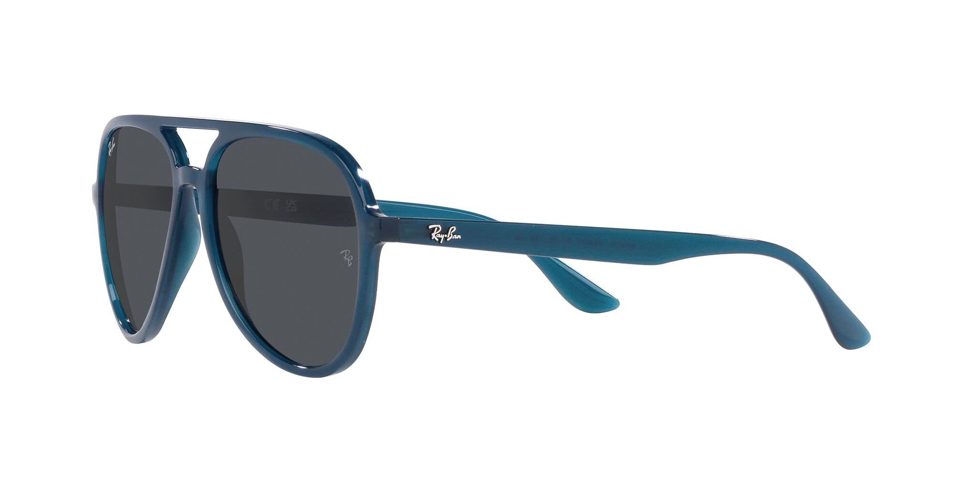 Ray-Ban Aviator RB4376 Sunglasses - Opal Dark Blue/Dark Grey / 57 mm - 8056597856102 - Additional Image 2