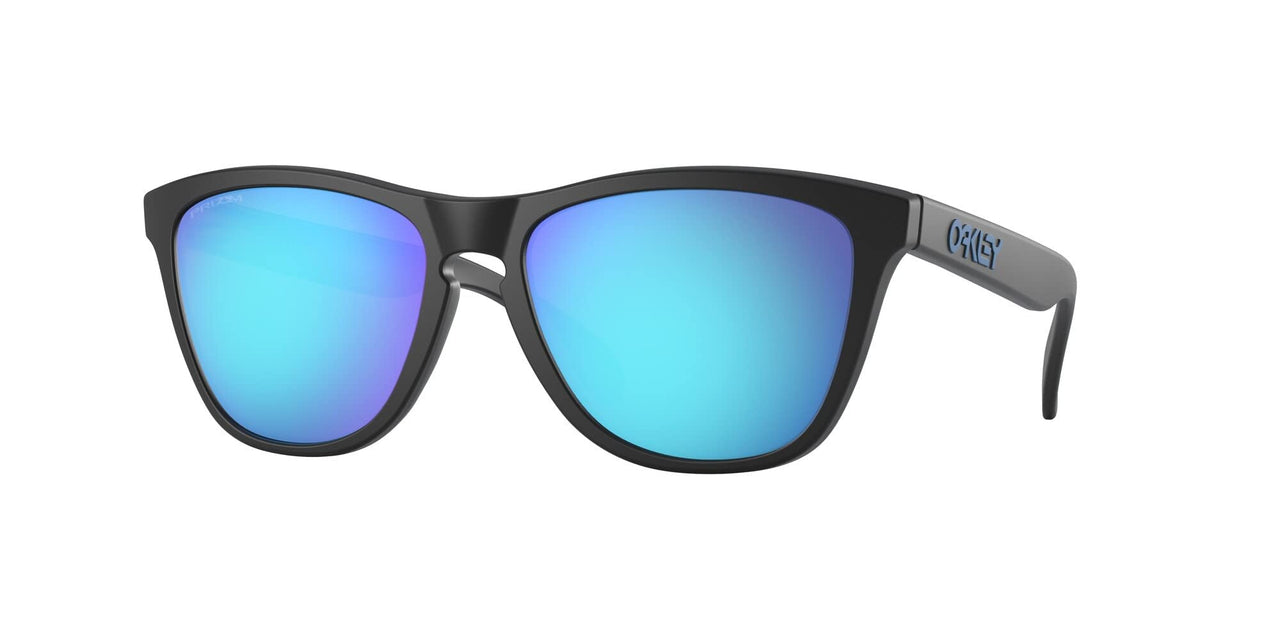 Oakley Frogskins Low Bridge Fit Sunglasses - Matte Black/Prizm Sapphire / 54 mm - 888392279859