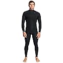 3/2mm Men's Quiksilver EVERYDAY SESSIONS Back Zip Fullsuit - Black 223 / XX-Large