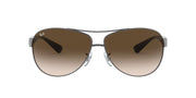 Ray-Ban Aviator RB3386 Sunglasses - Gunmetal/Brown Gradient Dark Brown / 67 mm - 805289204343