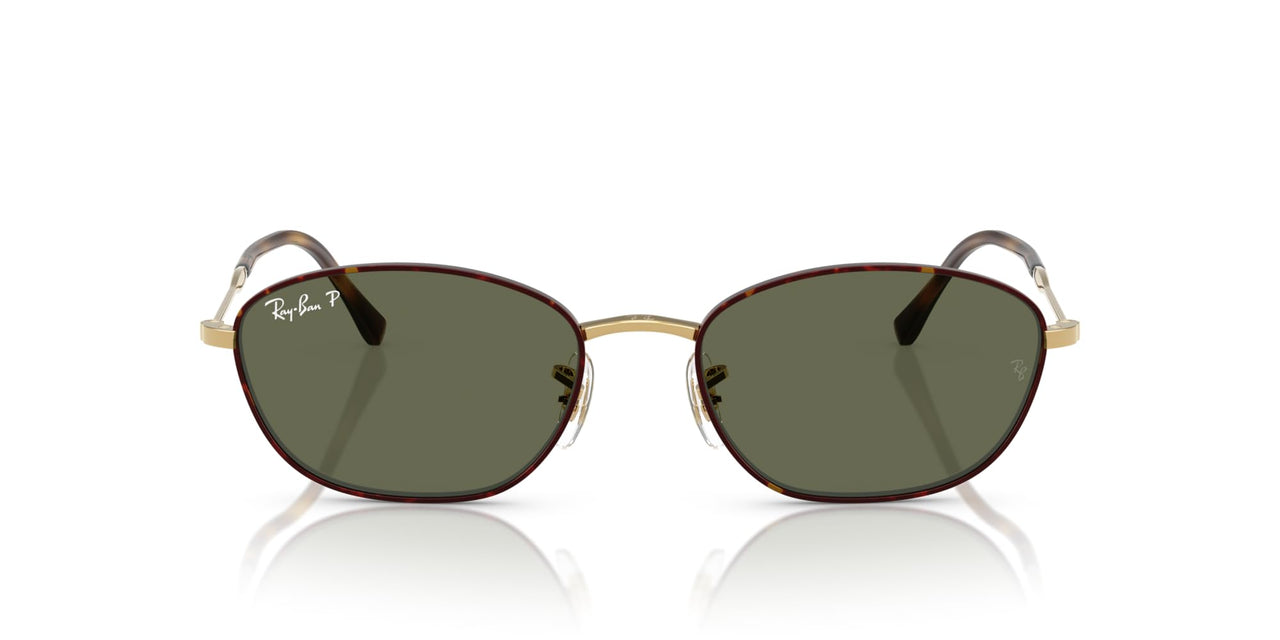 Ray-Ban RB3749 Sunglasses - Havana on Gold/Green Polarized / 58 mm - 8056262282373