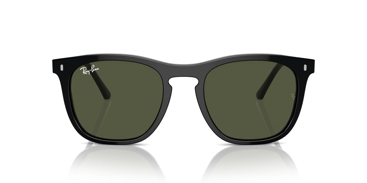 Ray-Ban RB2210F Sunglasses - Black / Green / Standard - 8056262044674