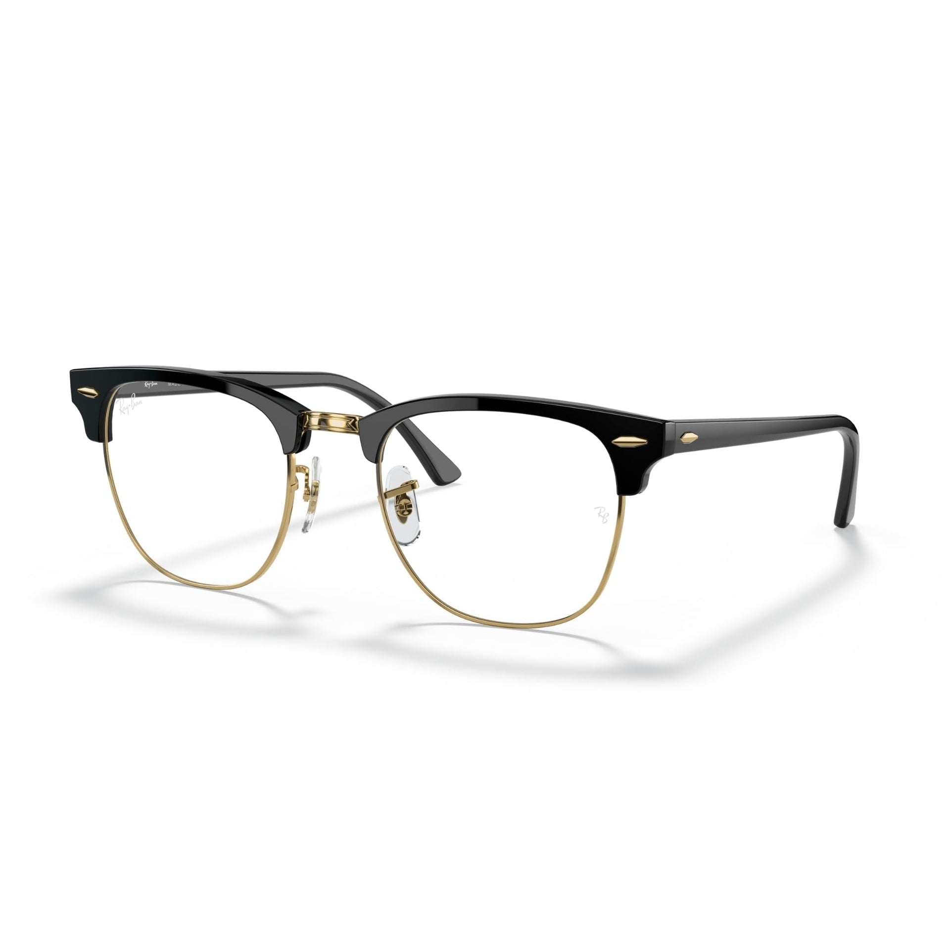 Ray-Ban Clubmaster RB3016 Sunglasses - Black / Clear Blue Light Filter / Standard - 8056597377461