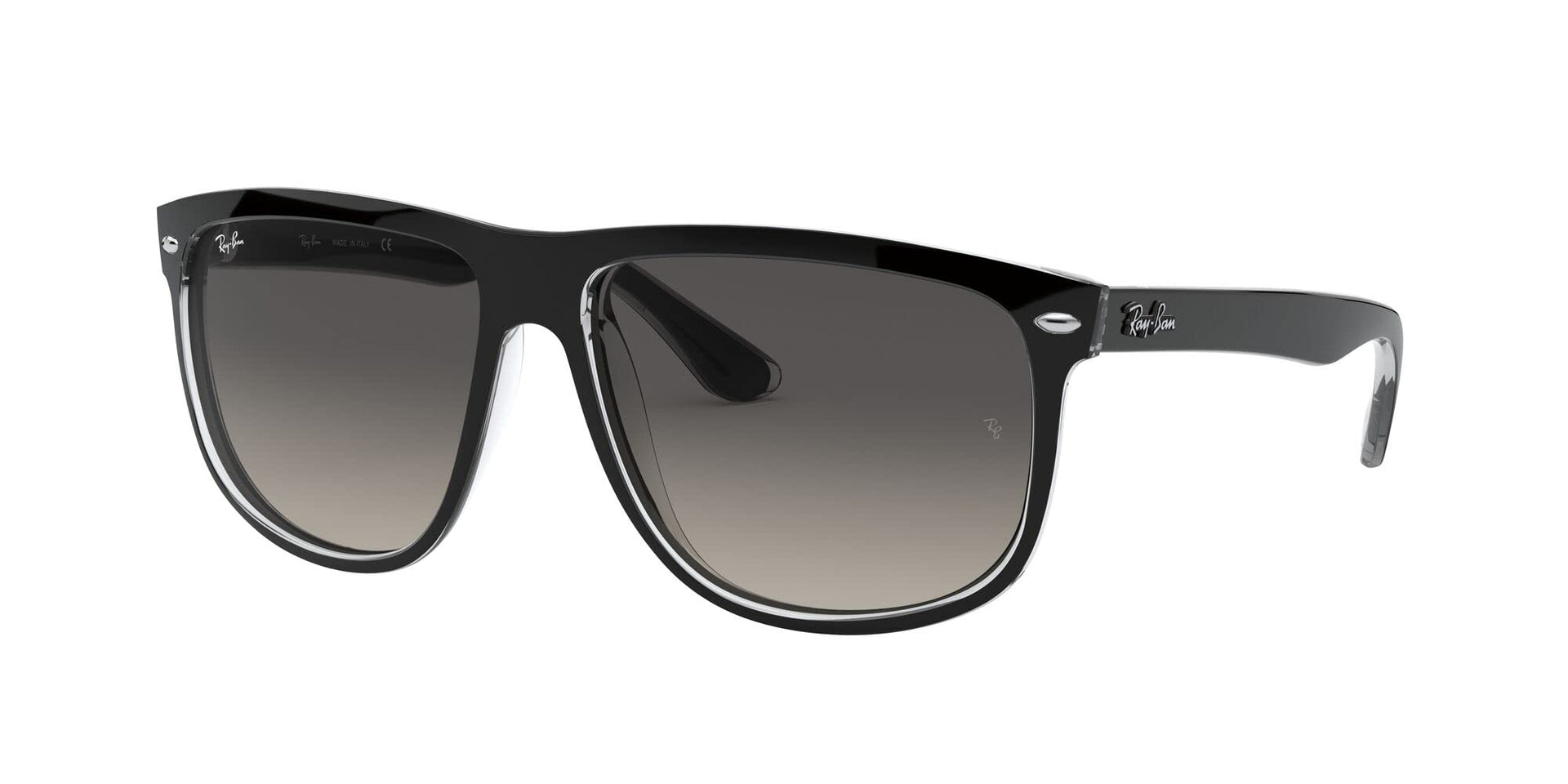 Ray-Ban Boyfriend RB4147 Sunglasses - Black on Transparent/Light Grey Gradient Dark Grey / 60 mm - 8053672108514 - Additional Image 1
