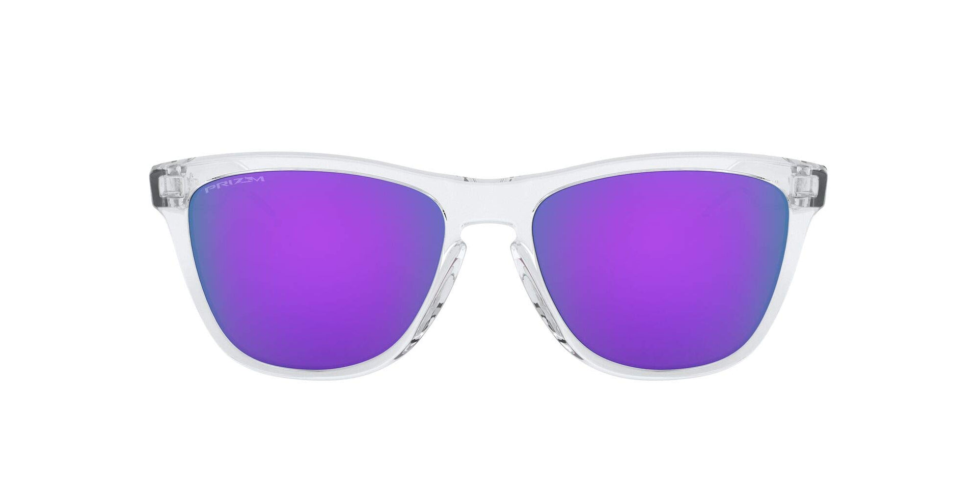 Oakley Frogskins Low Bridge Fit Sunglasses - Polished Clear/Prizm Violet / 54 mm - 888392454751