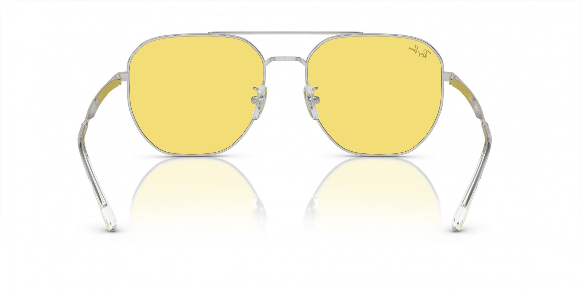 Ray-Ban Aviator RB3724D Sunglasses - Silver/Yellow / 59 mm - 8056597945301 - Additional Image 3
