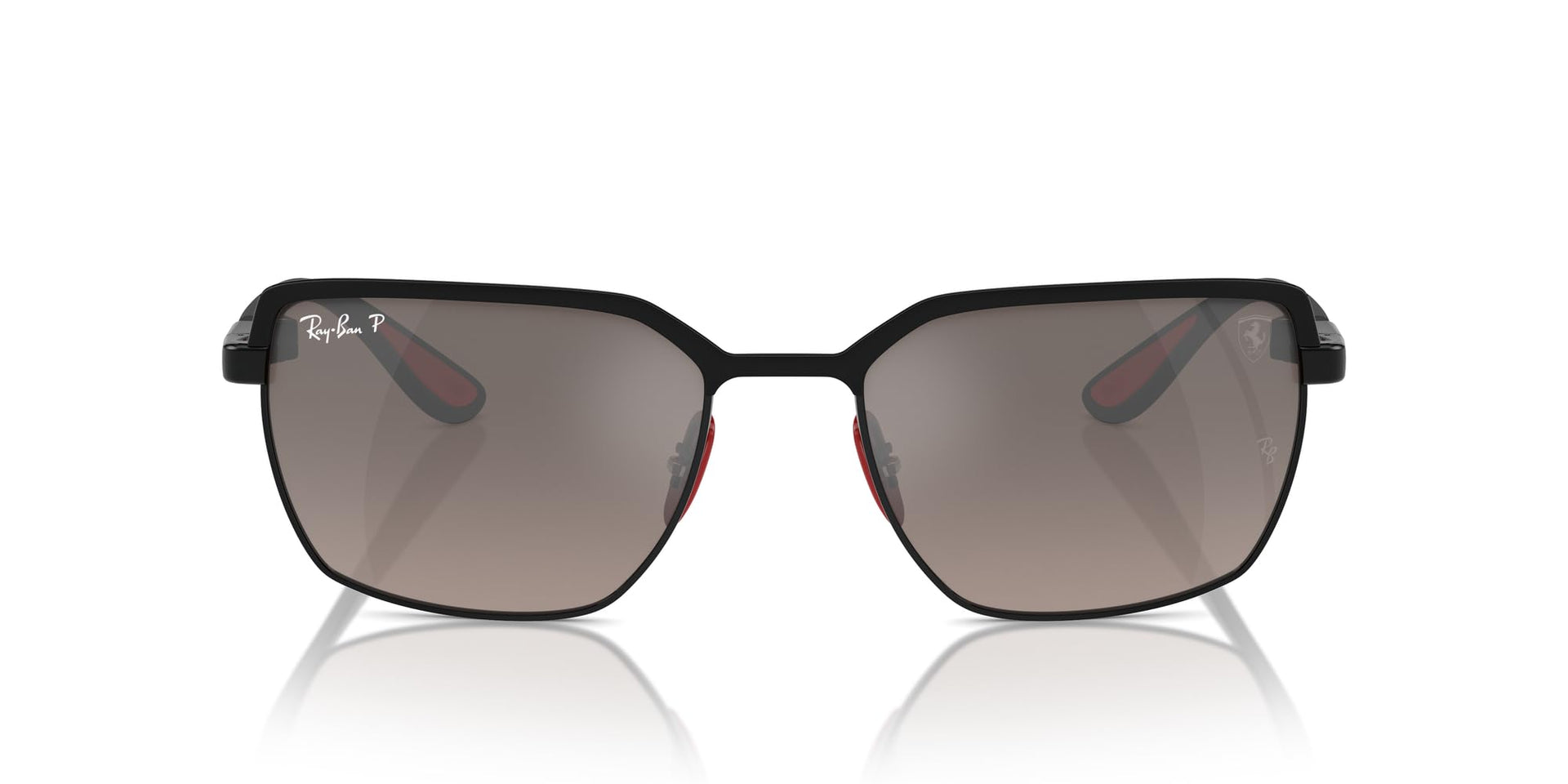 Ray-Ban Chromance Scuderia Ferrari Collection RB3743M Sunglasses - Matte Black on Black/Grey Mirrored Grey Gradient Polarized / 58 mm - 8056262012031