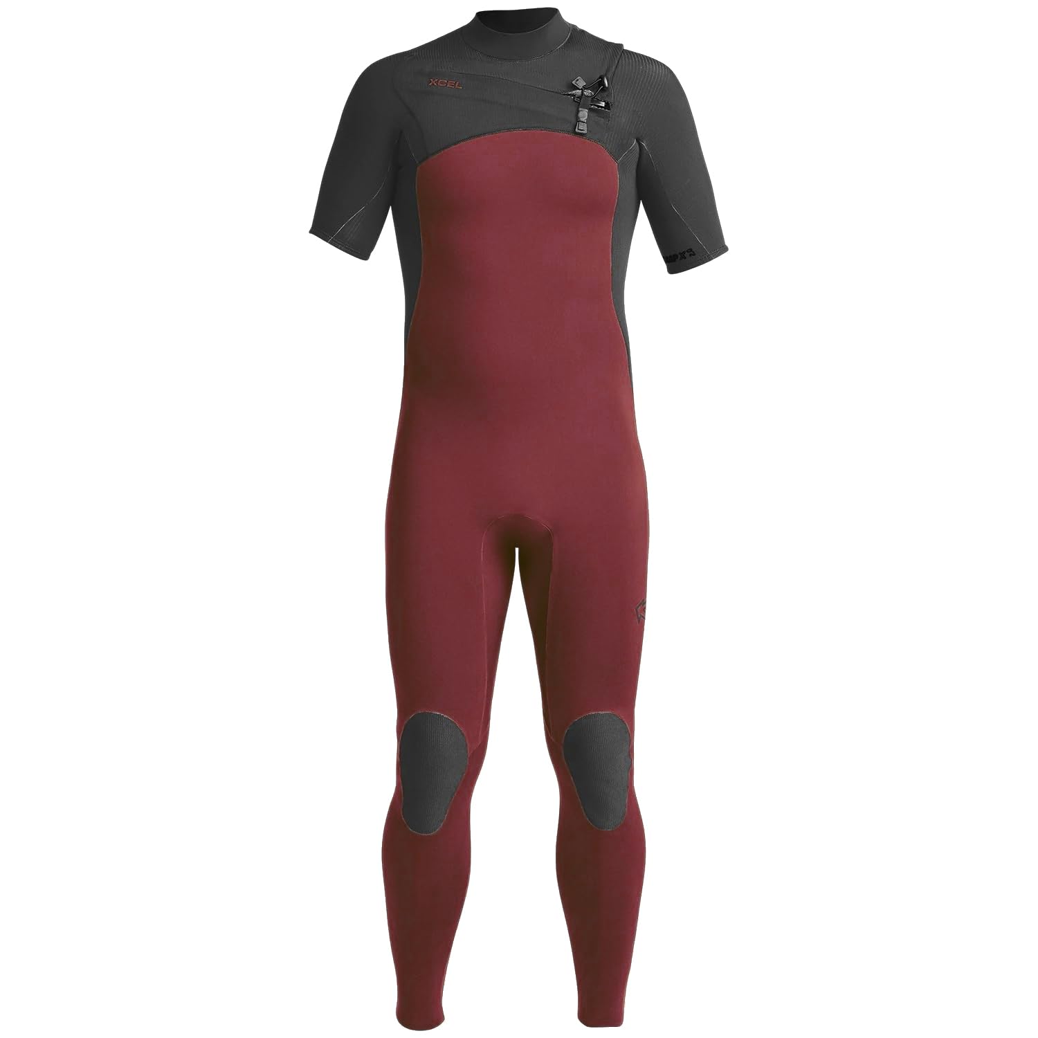XCEL Mens Comp X Short Sleeve 2mm Fullsuit - Chili Pepper/Gunmetal / Small Tall