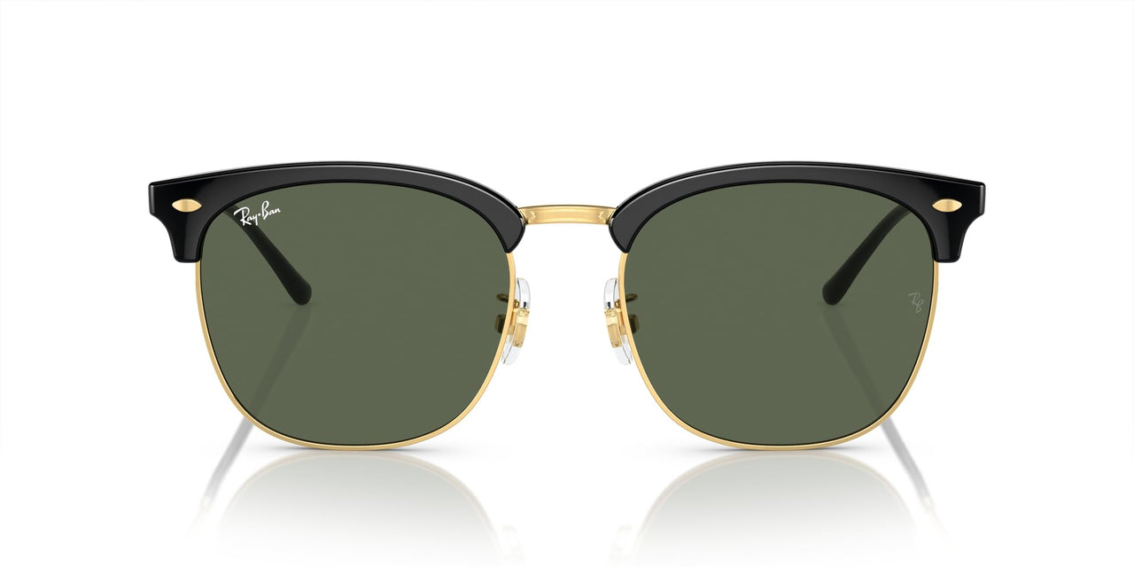 Ray-Ban RB4418D Sunglasses - Black on Gold/Dark Green / 56 mm - 8056597943567