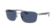 Ray-Ban RB3737 Sunglasses - Gunmetal/Dark Blue / 60 mm - 8056262041901