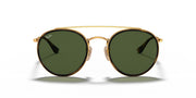 Ray-Ban Double Bridge RB3647N Sunglasses - Gold/G-15 Green / 51 mm - 8053672737622