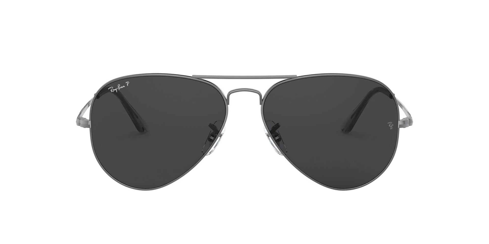 Ray-Ban Aviator Metal II RB3689 Sunglasses - Gunmetal/Polarized Black / 58 mm (X002U977G5) - X002U977G5