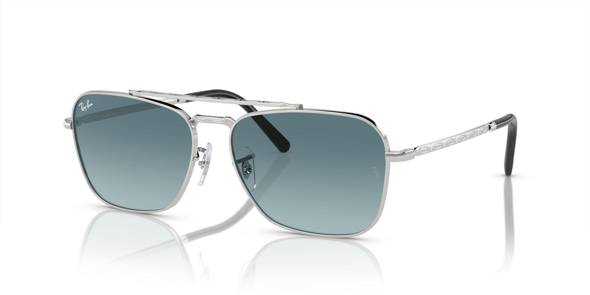 Ray-Ban New Caravan RB3636 Sunglasses - Silver/Blue Gradient Grey / 55 mm - 8056597948470