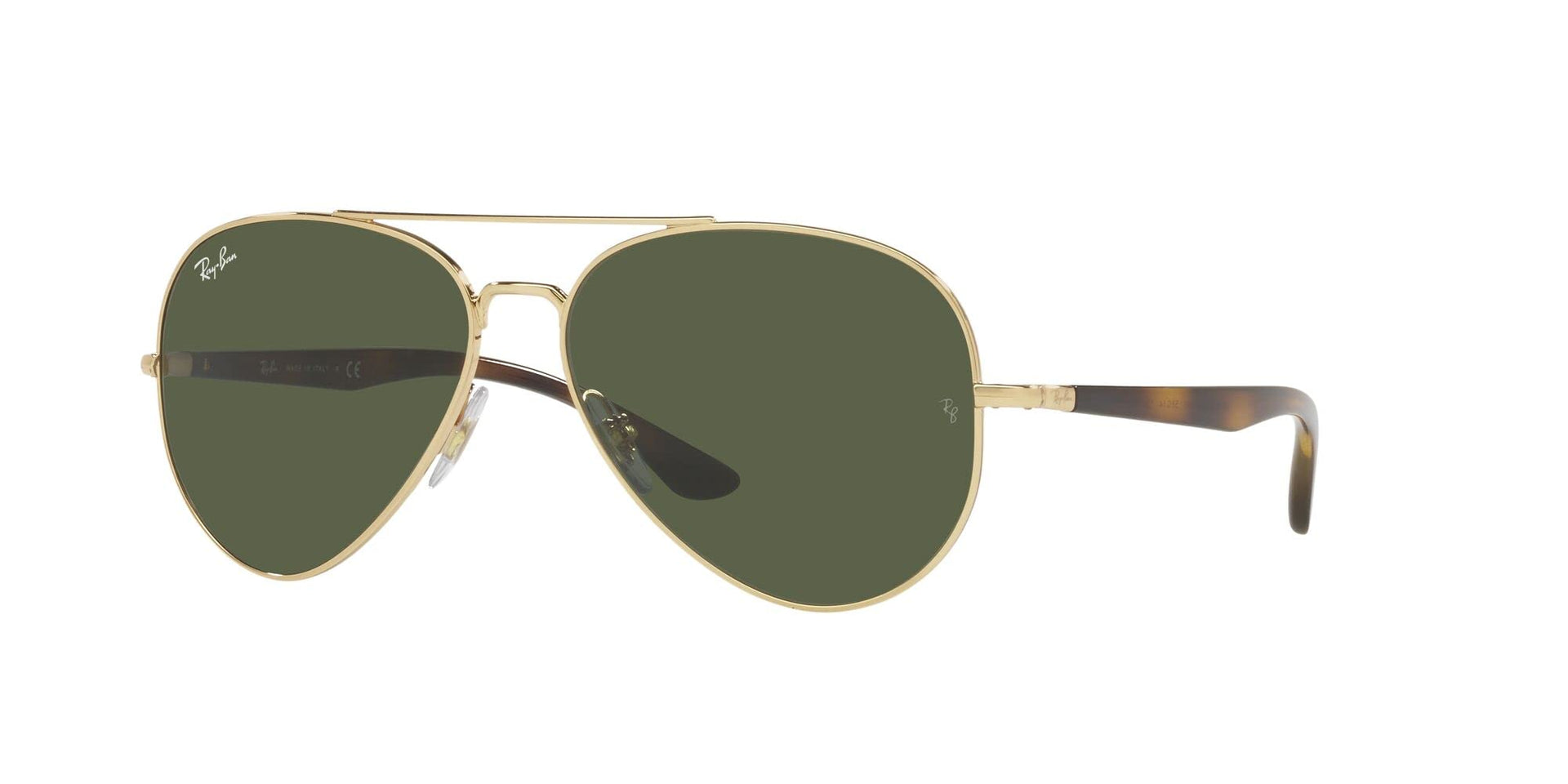 Ray-Ban Aviator RB3675 Sunglasses - Gold/Green / 58 mm - 8056597432146 - Additional Image 1