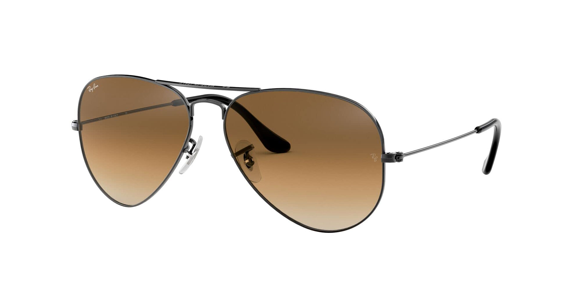 Ray-Ban Aviator RB3025 Sunglasses Batch 3 - Gunmetal/Clear Gradient Brown / 58 mm - X002EY9GLP - Additional Image 1