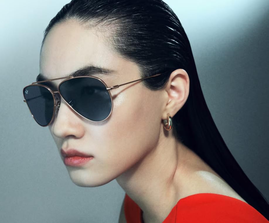 Ray-Ban Aviator Reverse RBR0101S Sunglasses - Lenny Kravitz Black/Dark Grey / 59 mm - 8056262151297 - Additional Image 1