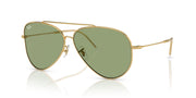 Ray-Ban Aviator Reverse RBR0101S Sunglasses - Gold/Green / 62 mm - 8056262096659 - Additional Image 1