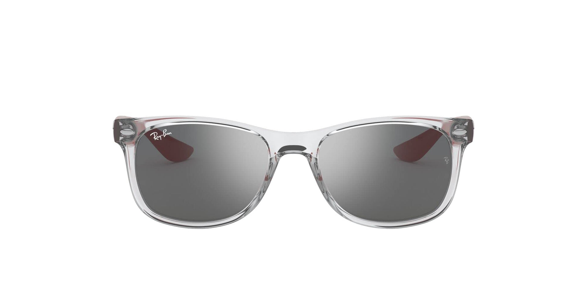 Ray-Ban New Wayfarer Low Bridge Fit RJ9052SF Sunglasses - Transparent Grey/Grey Mirror Silver / 50 mm - 8056597211413