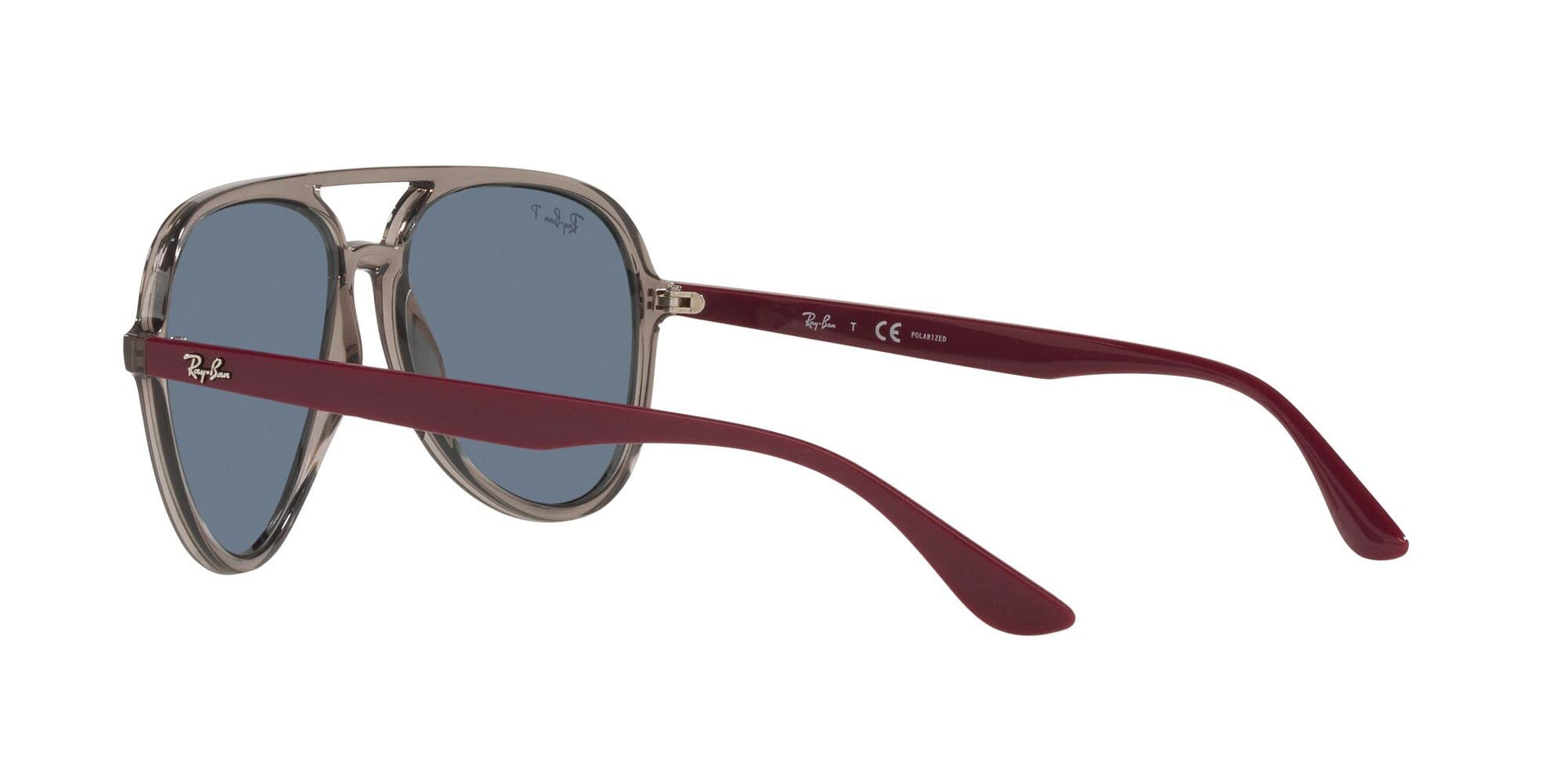 Ray-Ban Aviator RB4376 Sunglasses - Transparent Grey/Dark Blue Polarized / 57 mm - 8056597626606 - Additional Image 4
