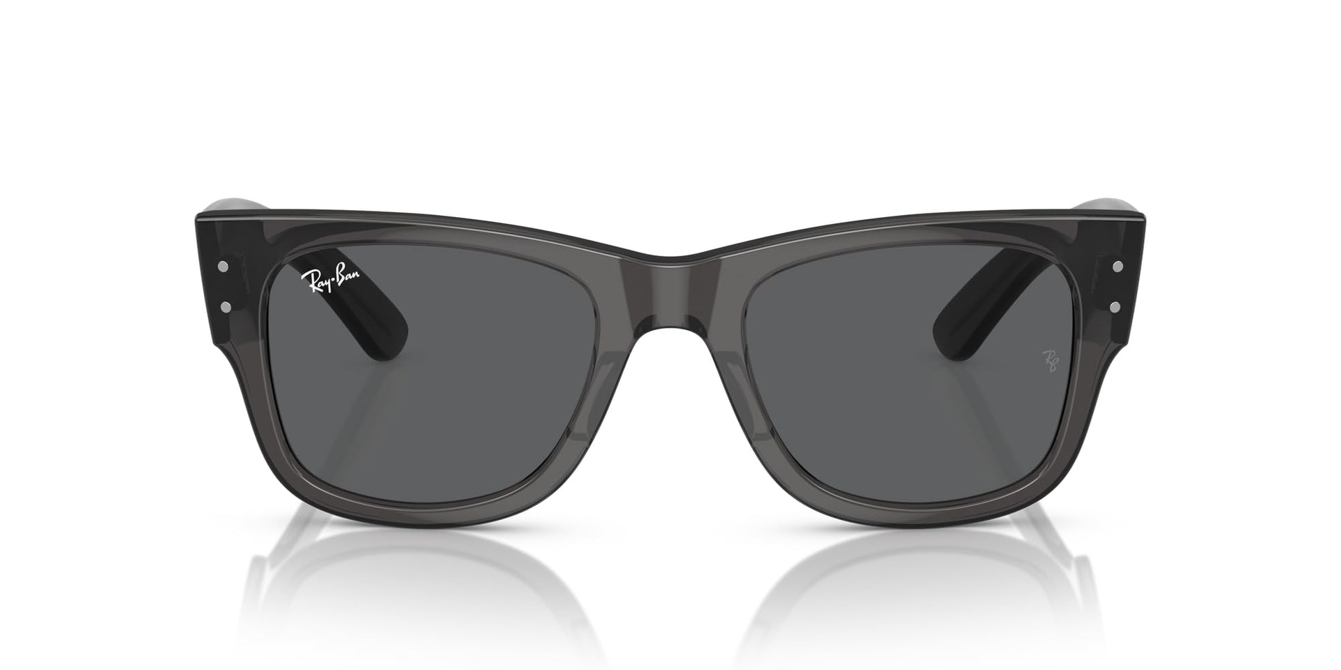 Ray-Ban Mega Wayfarer RB0840S Sunglasses - Transparent Black/Dark Grey / 51 mm - 8056262098363