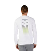 Men's Fox Racing long-sleeve prem tee, optic white back FOX head graphic