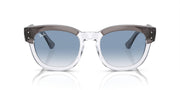 Ray-Ban Mega Hawkeye RB0298SF Sunglasses - Grey on Transparent/Clear Gradient Blue / 53 mm - 8056597957526