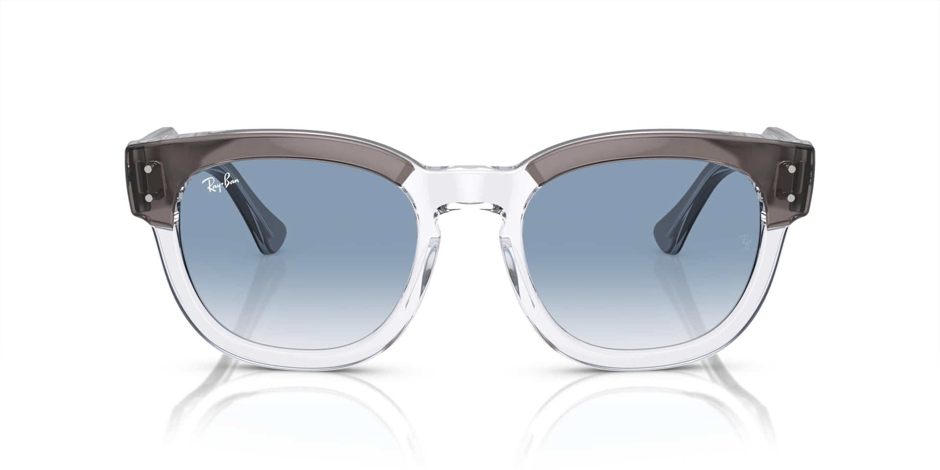 Ray-Ban Mega Hawkeye RB0298SF Sunglasses - Grey on Transparent/Clear Gradient Blue / 53 mm - 8056597957526