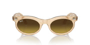 Ray-Ban Wayfarer Oval Low Bridge Fit RB2242F Sunglasses - Photochromic Frame Waves Brown/Brown Gradient / 53 mm - 8056262134160