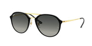 Ray-Ban Blaze Double Bridge RB4292N Sunglasses - Black/Grey Gradient Dark Grey / 62 mm - 8053672837872