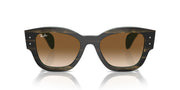 Ray-Ban Jorge RB7681S Sunglasses - Striped Green on Green/Clear Gradient Brown / 52 mm - 8056262033722