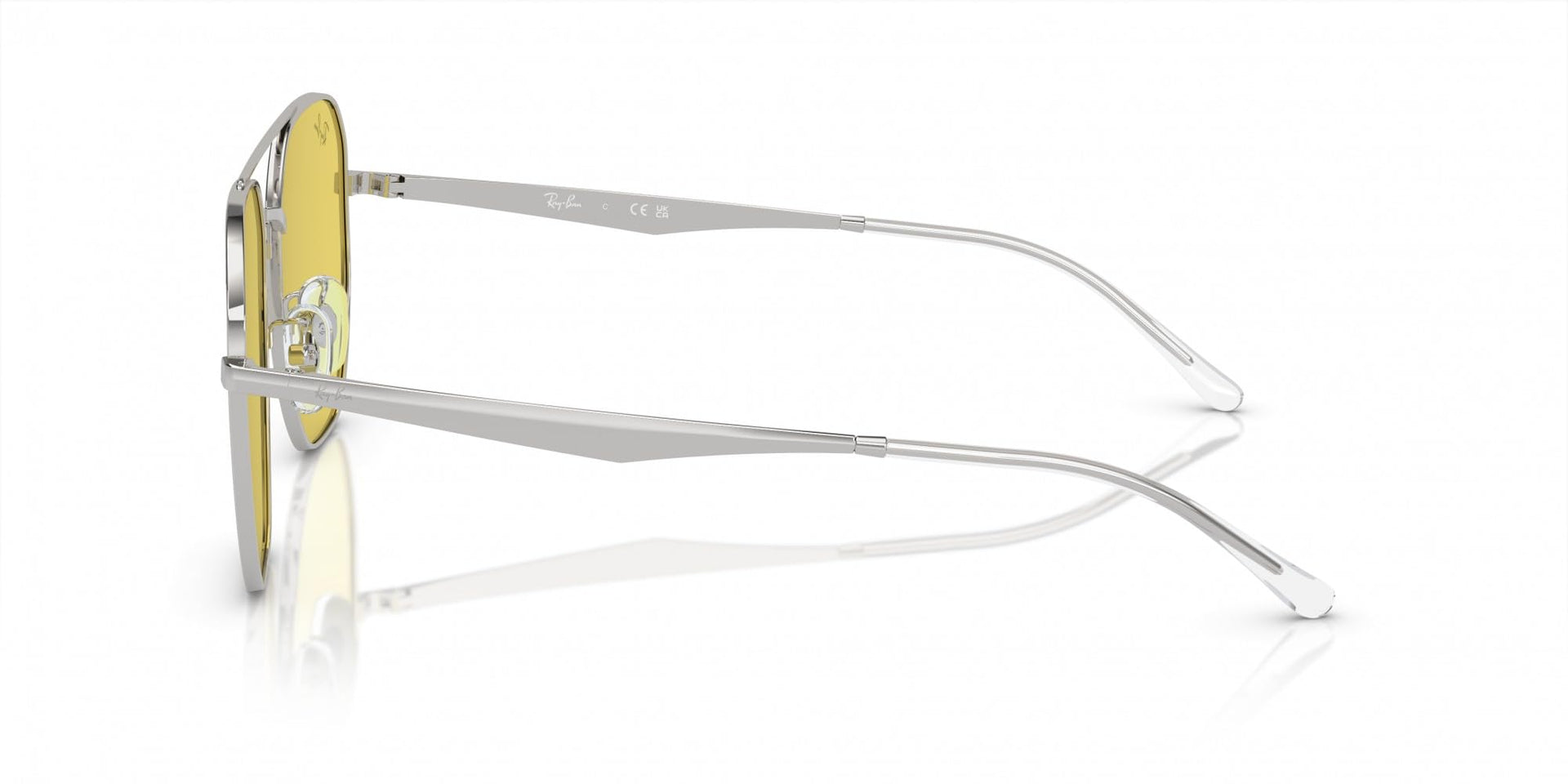 Ray-Ban Aviator RB3724D Sunglasses - Silver/Yellow / 59 mm - 8056597945301 - Additional Image 2