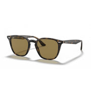 Ray-Ban RB4258F low-bridge fit sunglasses, dark tortoiseshell frames, brown lenses