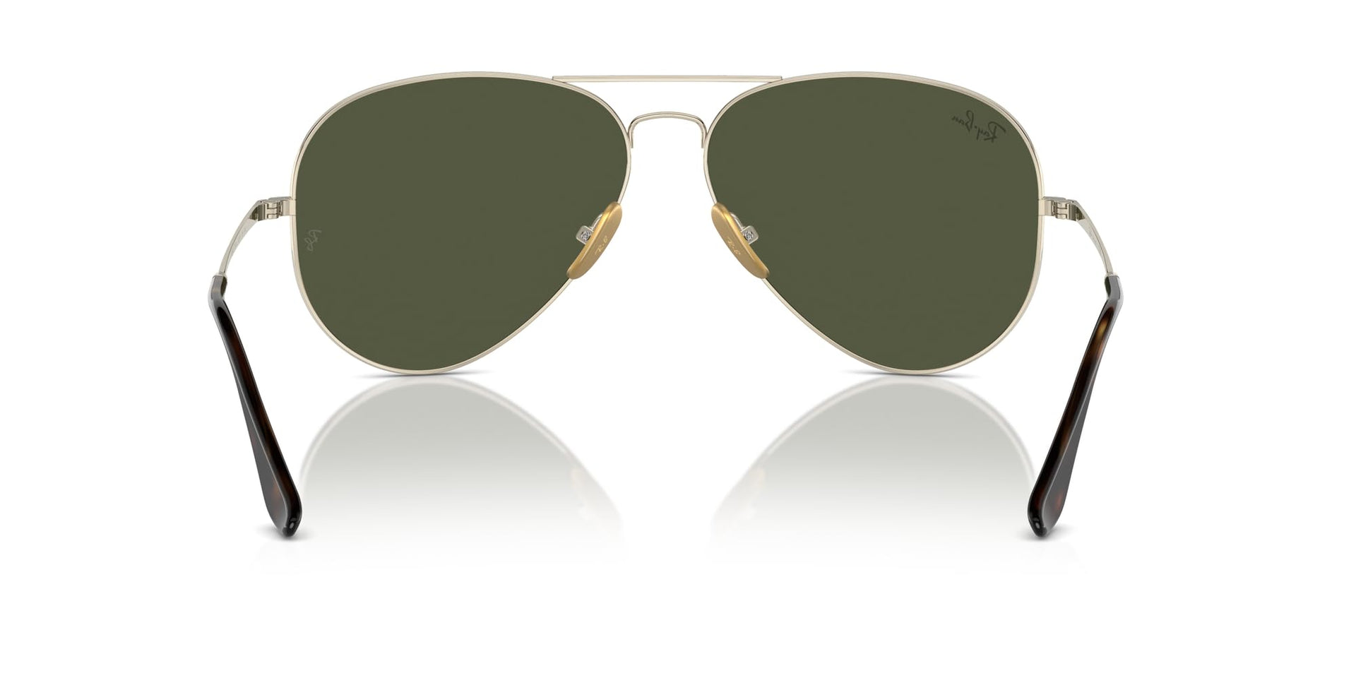 Ray-Ban Aviator Titanium RB8089 Sunglasses - Gold/Green / 62 mm - 8056262031759 - Additional Image 3