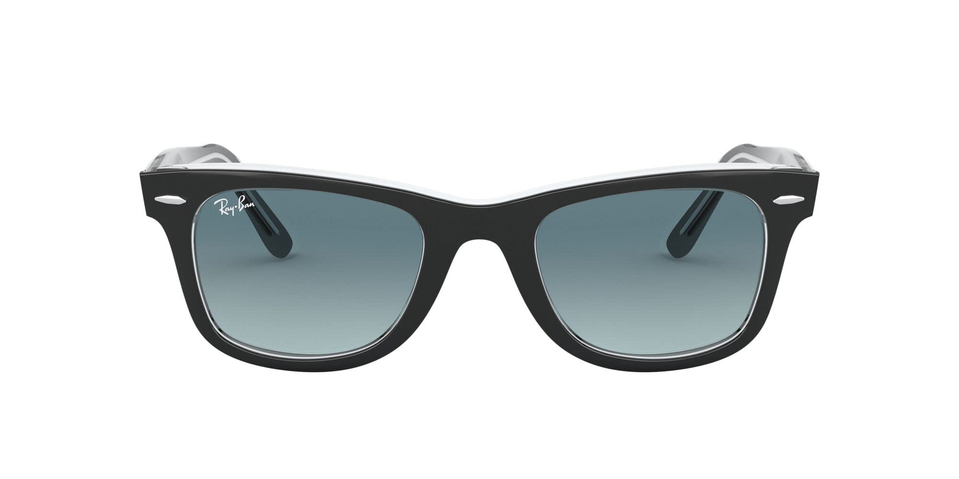 Ray-Ban Original Wayfarer RB2140 Sunglasses - Black on Transparent/Blue Gradient Grey / 50 mm - 8056597197755