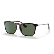 Ray-Ban Chris RB4187 Sunglasses - Light Havana/Dark Green / 54 mm - 8053672475937