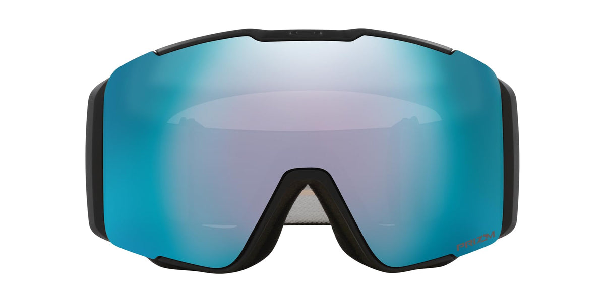 Oakley Line Miner Pro snow goggles, black frame and light teal Prizm lens