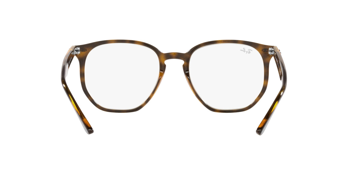 Sunglasses with light tortoiseshell frame and clear lenses, silver-toned temple accents.