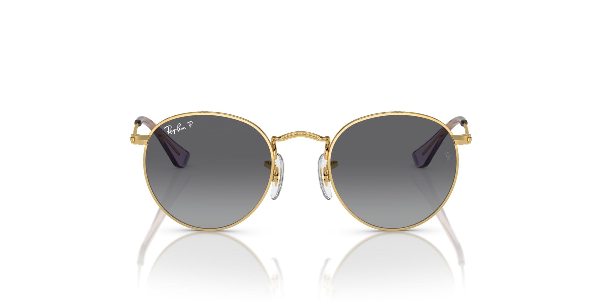 Ray-Ban RJ9547S Sunglasses - Gold/Grey Gradient Polarized / 44 mm - 8056262068595