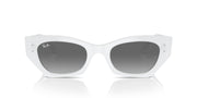 Ray-Ban Zena Low Bridge Fit RB4430F Sunglasses - White Snow/Grey Gradient / 52 mm - 8056262031629