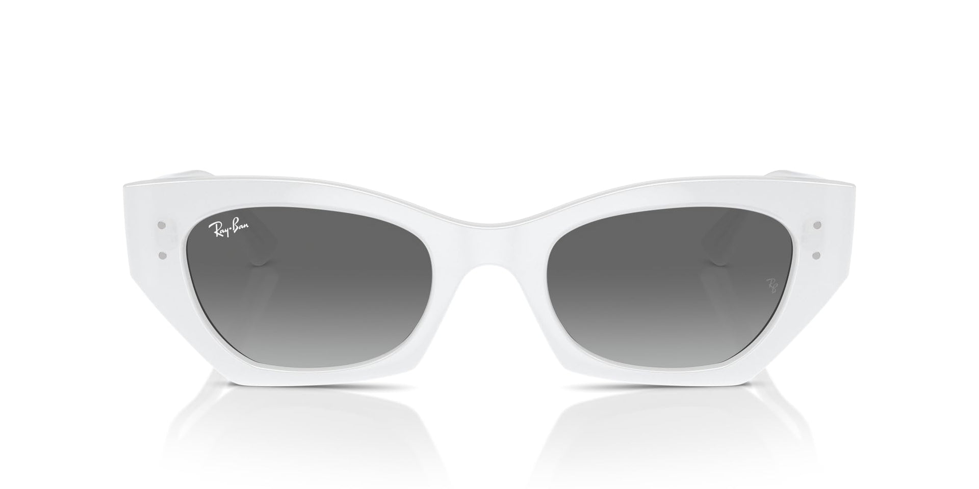 Ray-Ban Zena Low Bridge Fit RB4430F Sunglasses - White Snow/Grey Gradient / 52 mm - 8056262031629