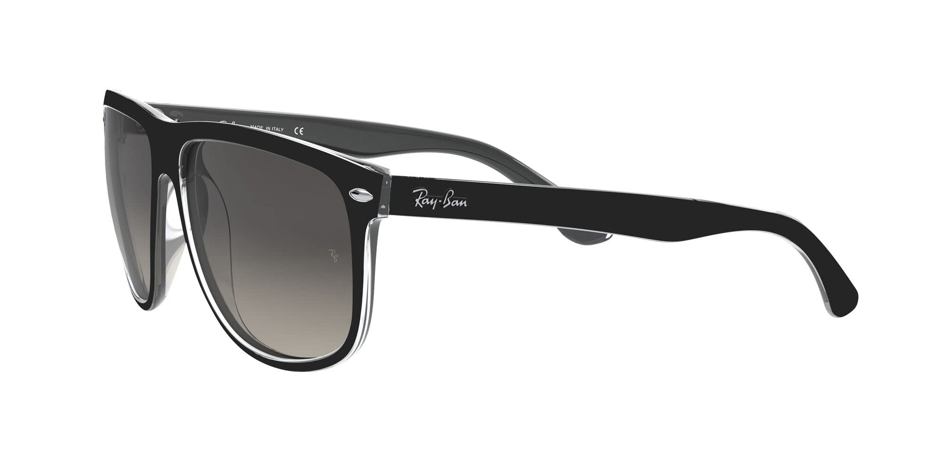 Ray-Ban Boyfriend RB4147 Sunglasses - Black on Transparent/Light Grey Gradient Dark Grey / 60 mm - 8053672108514 - Additional Image 2