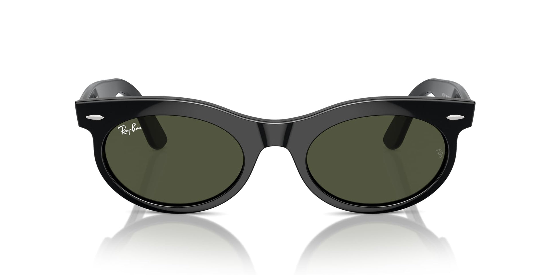 Ray-Ban Wayfarer Oval RB2242 Sunglasses - Black/Green / 50 mm - 8056262030837