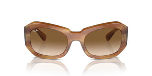Striped Brown/Clear Gradient Brown