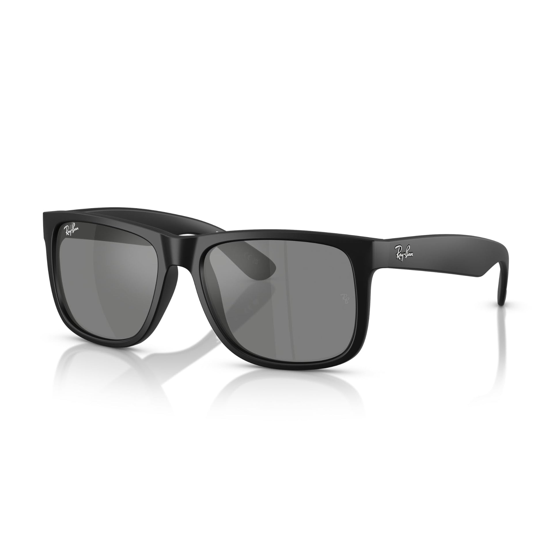 Ray-Ban Justin Low Bridge Fit RB4165F Sunglasses - Rubber Black / Medium - 8053672414288