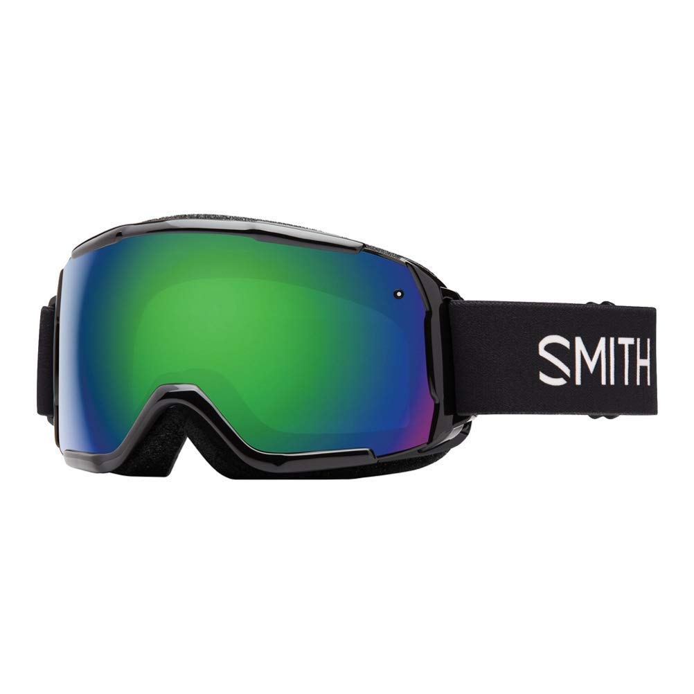 Smith Grom White/Green Sol-X Mirror Snow Goggles