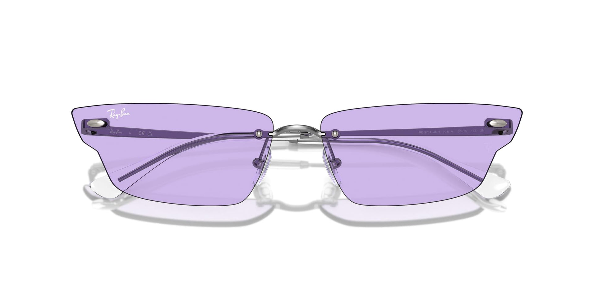 Ray-Ban Anh RB3731 Sunglasses - Gunmetal/Violet / 66 mm - X0045V4YWV - Additional Image 4