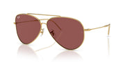 Ray-Ban Aviator Reverse RBR0101S Sunglasses - Gold/Dark Violet / 62 mm - X0045V49VH - Additional Image 1